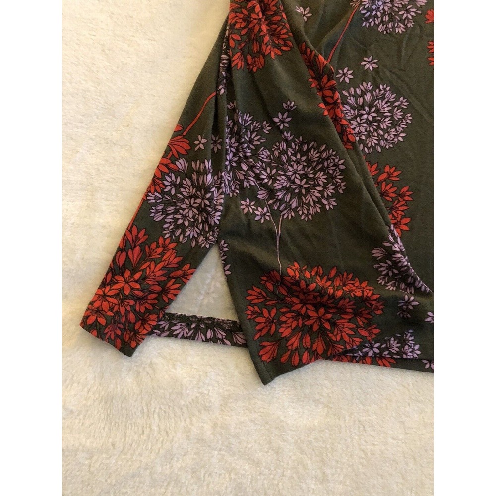 NWT ANA Womens Medium Short Sleeve Shirt Top Scoop Neck Floral Off Shoulder - Picture 5 of 12